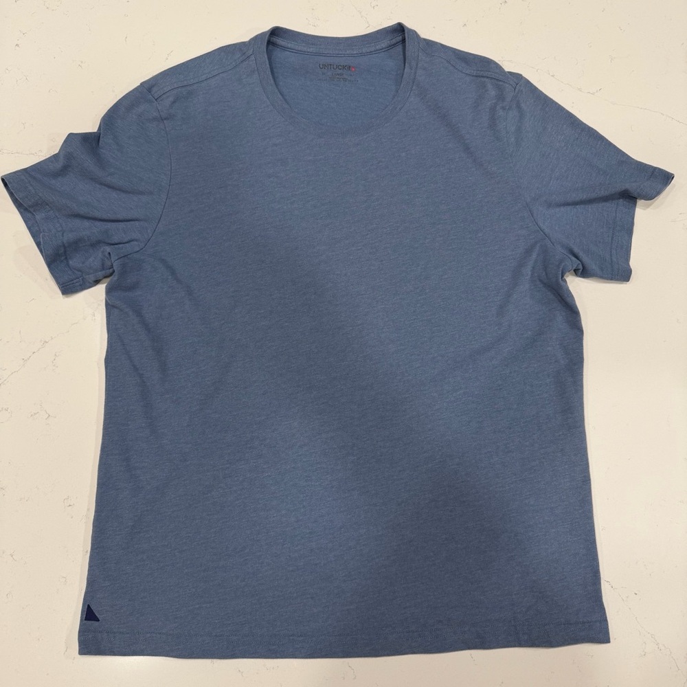 Untuckit Men’s Ultrasoft Tee Soft Blue Large